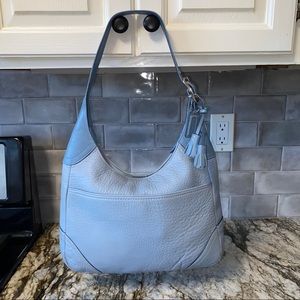 Coach Two Tone Leather Blue Hobo